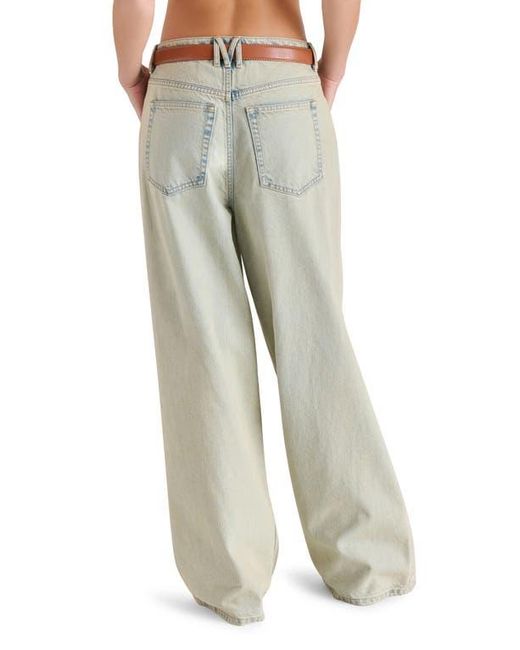 Steve Madden Natural Magnus Low Rise Wide Leg Jeans