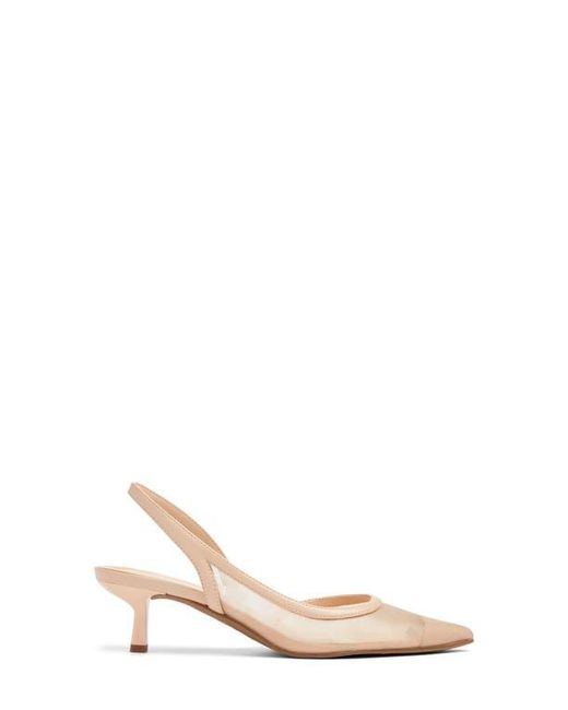 Open Edit Pink Corina Half D'Orsay Kitten Heel Slingback Pump