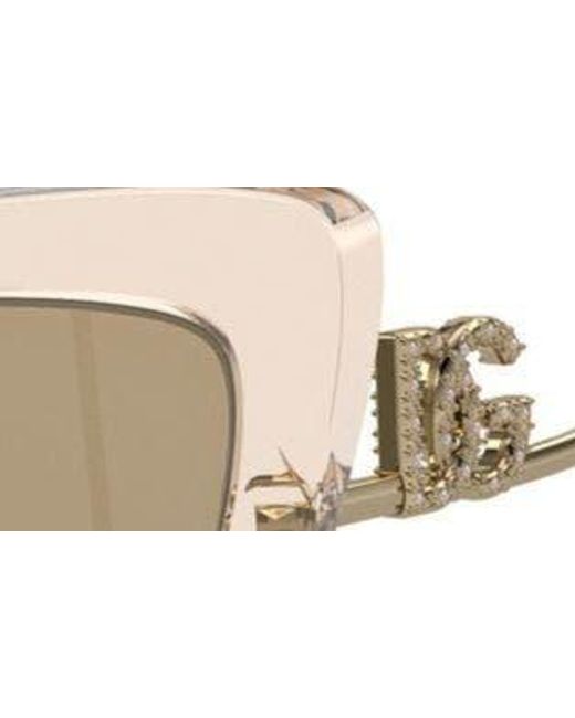 Dolce & Gabbana Natural 55mm Cat Eye Sunglasses for men