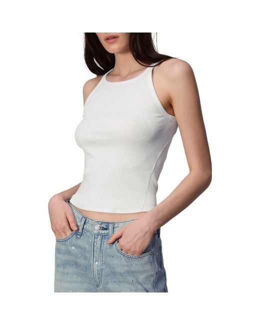 Rag & Bone White The Essential Rib Long String Tank
