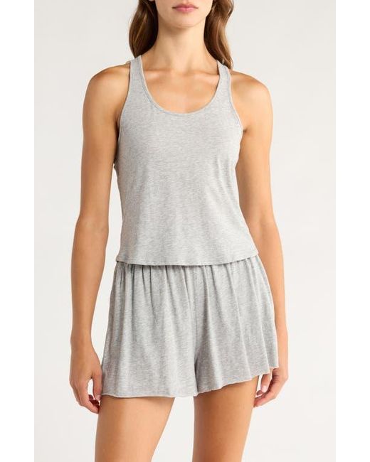 Lunya Gray Organic Pima Cotton Sleep Shorts