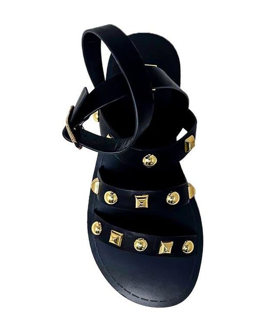 Shu Shop Black Daphne Studded Gladiator Sandal