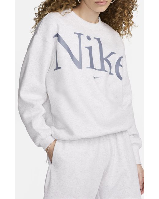 Nike Gray Sportswear Phoenix Logo Sweatshirt
