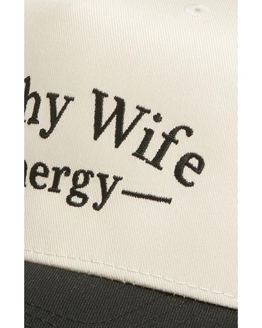 Friday Feelin White Trophy Wife Energy Adjustable Snapback Hat