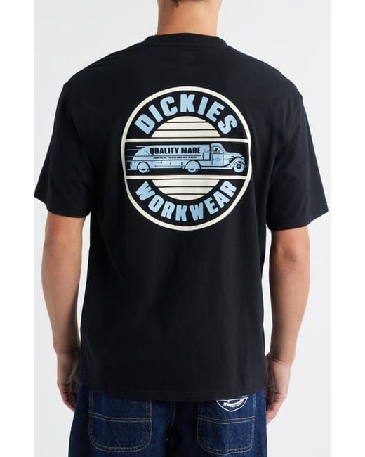Dickies Black Circle Graphic T-Shirt for men
