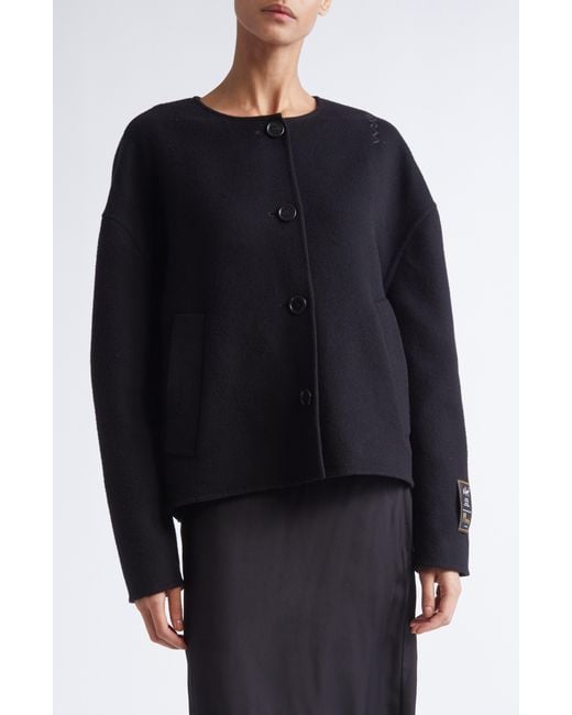 Marni Black Double Face Virgin Wool & Cashmere Jacket