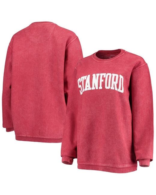 Pressbox Stanford Comfy Cord Vintage Wash Basic Arch Pullover Sweatshirt At  Nordstrom in Red