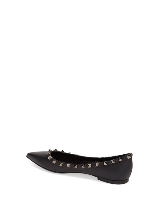 valentino rockstud noir flat