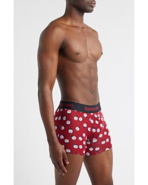 Tommy John Red Second Skin 4-Inch Boxer Briefs for men