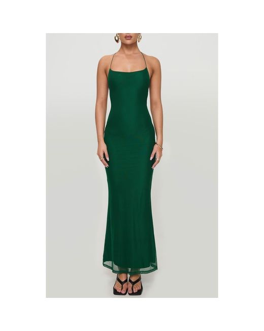 Princess Polly Malvern Mesh Halter Maxi Dress in Green | Lyst