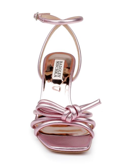 Badgley Mischka Pink Luciana Ankle Strap Wedge Sandal