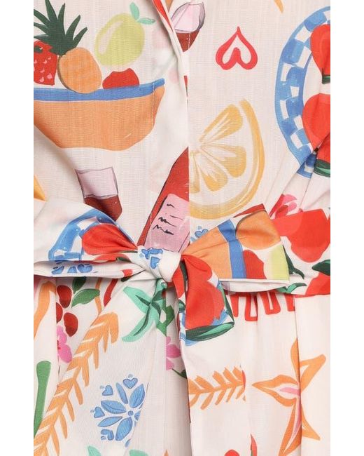 Petal & Pup Red Kellie Mixed Print Romper