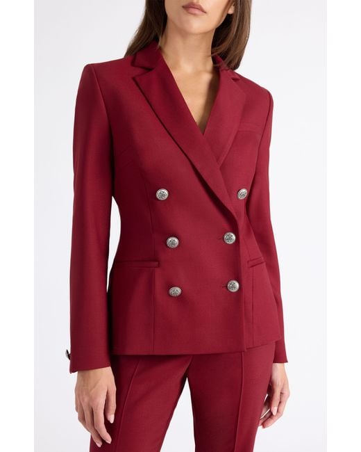 Santorelli Red Quinn Double Breasted Jacket