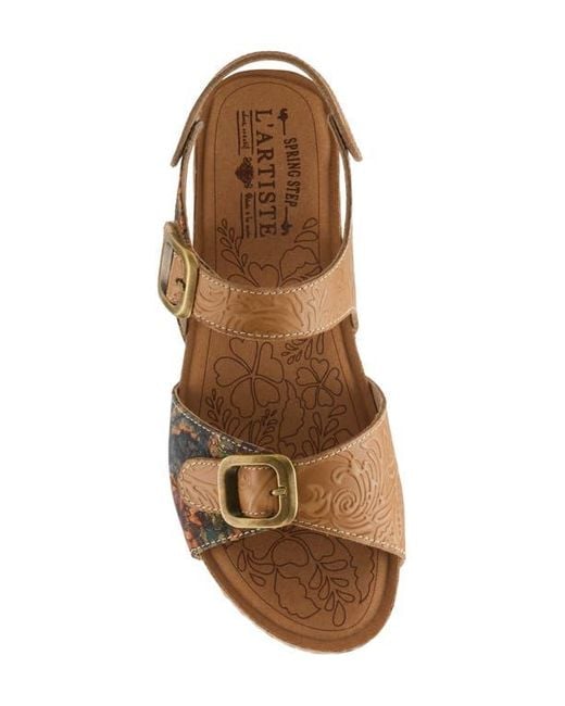 Spring Step Brown Osuna Ankle Strap Platform Sandal