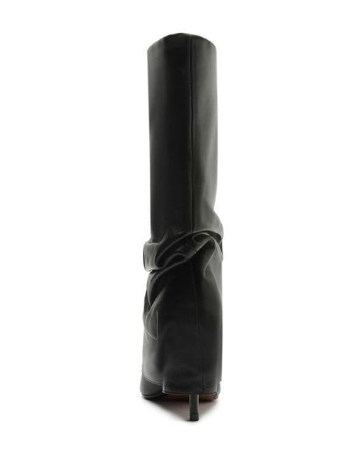 SCHUTZ SHOES Black Mikki Up Cloak Pointed Toe Boot
