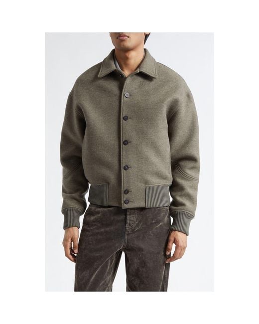 Jacquemus Green Le Feltro Bomber Jacket for men