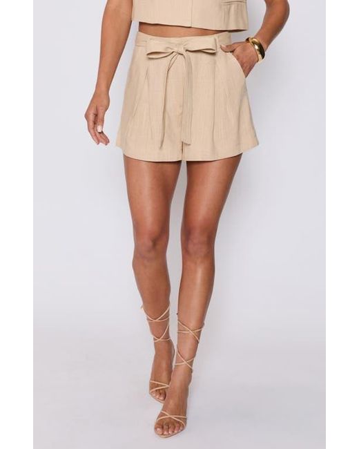 Vici Collection Natural Natalie Tie Waist Shorts