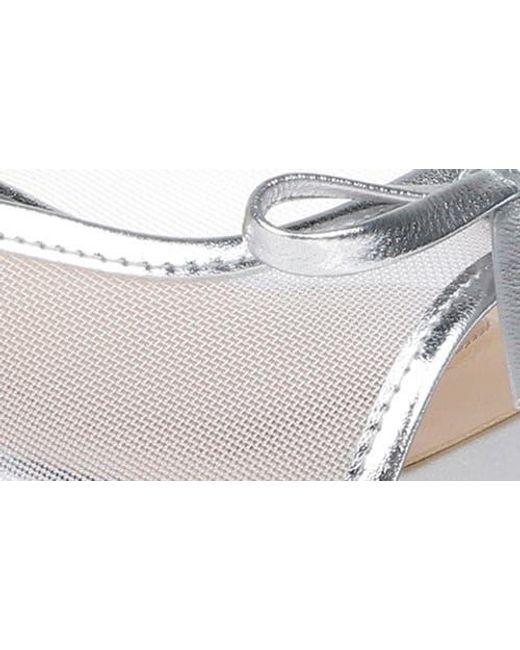 Badgley Mischka White Felisha Kitten Heel Slide Sandal