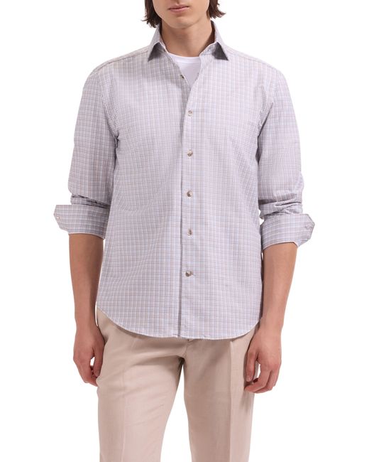 Bugatchi Multicolor Devon Ooohcotton Shadow Plaid Button-Up Shirt for men