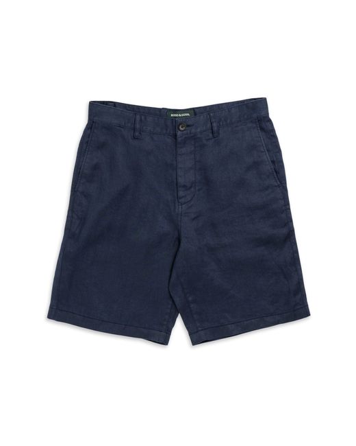 Rodd & Gunn Blue Westlock Linen Shorts for men