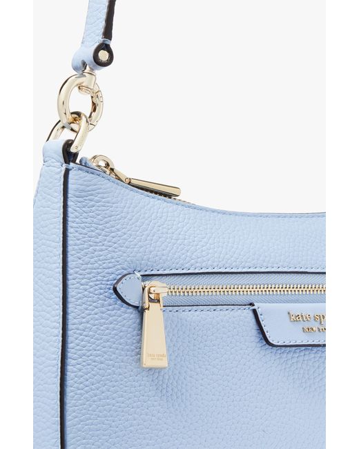 Kate Spade Blue Hudson Pebbled Leather Medium Shoulder Bag