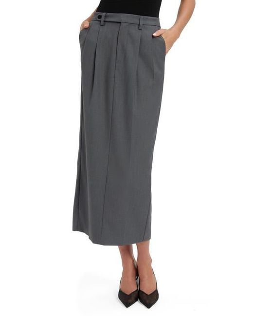 Bardot Gray Amiah Midi Skirt