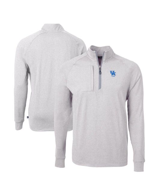 Cutter & Buck Gray Kentucky Wildcats Alumni Logo Adapt Eco Knit Heathered Recycled Quarter-zip Pullover Top At Nordstrom for men