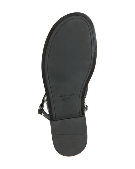 Rag & Bone Black Geo Ring Ankle Strap Sandal