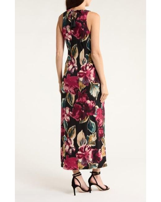 Tommy Bahama Red Jasmina Jewel Bloom Sleeveless Maxi Dress