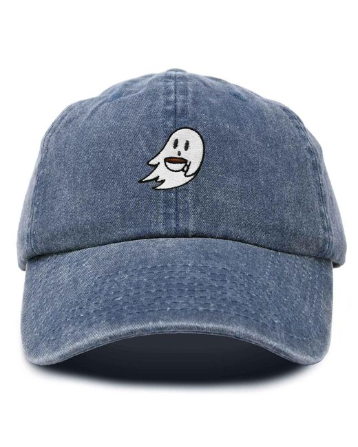 Alix Blue Coffee Ghost Embroidered Hat