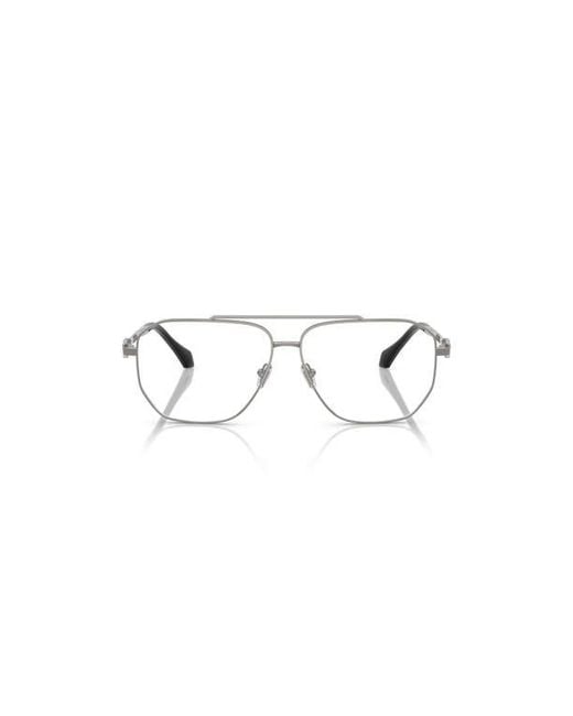 Versace Metallic 59Mm Square Optical Glasses for men