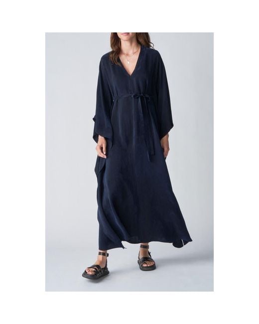 ocean + main Blue Belted Caftan