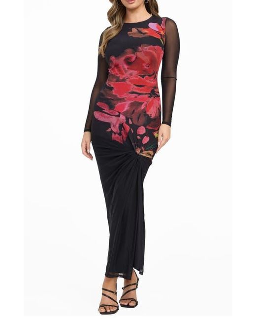 Guess Alyssa Floral Print Long Sleeve Maxi Dress in Red | Lyst Guess Alyssa Floral Print Long Sleeve Maxi Dress in Red | Lyst