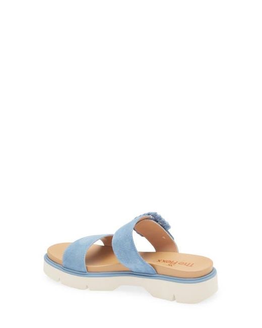 The Flexx Blue Atena Platform Slide Sandal
