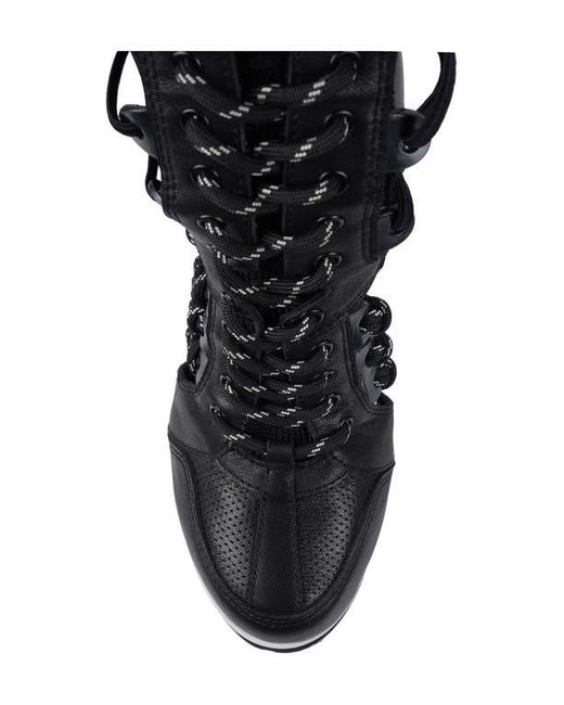 Zigi Black Ripped Platform Boot