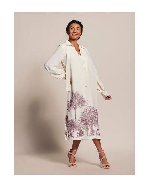 Tori Richard Natural For The Trees Embroidery Winona Caftan