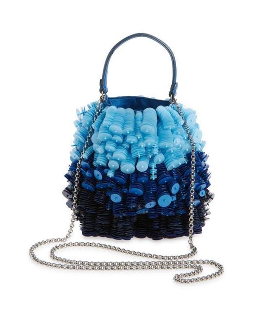 Anya Hindmarch Blue Sea Urchin Paillette Embellished Clutch