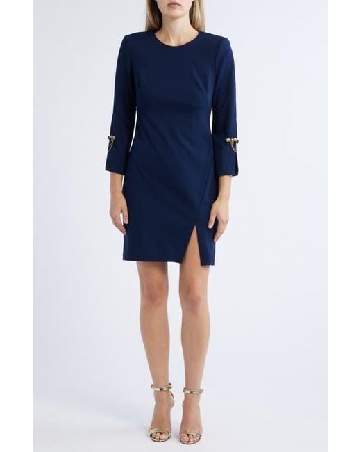 kimaris long sleeve dress Qamar Maxi Dress in Midnight Spandex Jersey