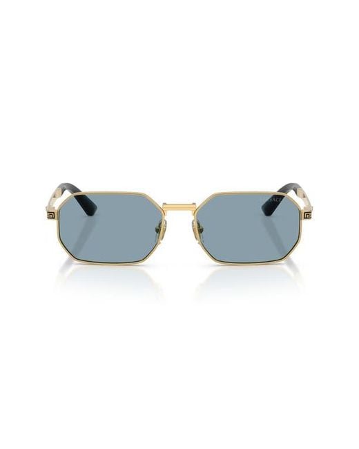 Versace Blue 54Mm Rectangular Sunglasses for men