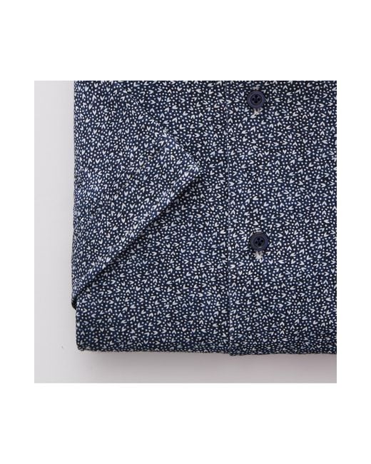 Emanuel Berg Blue Scatter Print Short Sleeve Knit Button-up Shirt for men