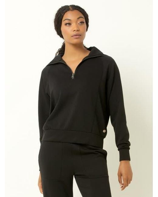 Single Stitch Black Ultra Soft 1/4 Zip Pullover
