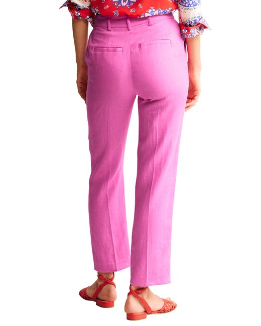 Boden Pink Kew Linen Pants