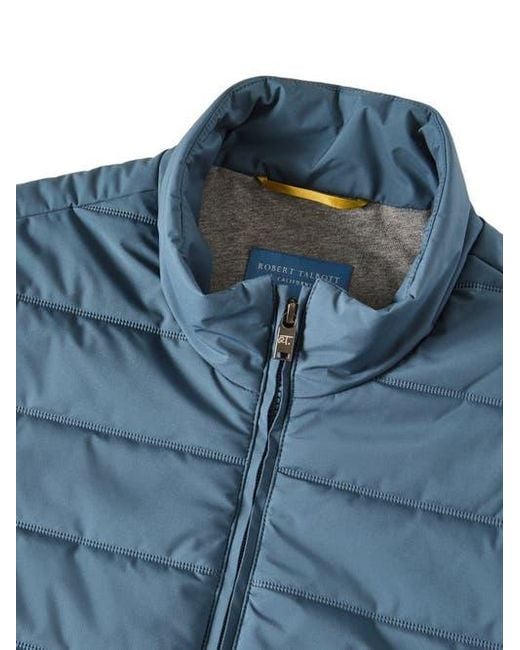 Robert Talbott Blue Driver Quilted Vest for men