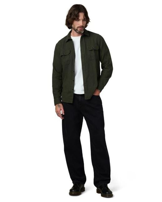 Joe's Jeans Black Chester Flannel Button-Up Shirt for men