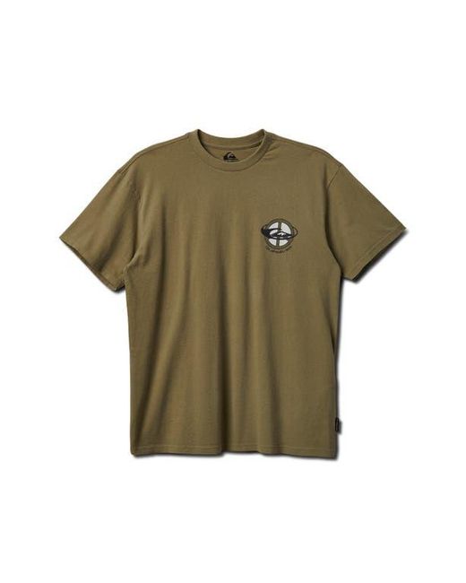 Quiksilver Green Wake Up World Graphic T-Shirt for men