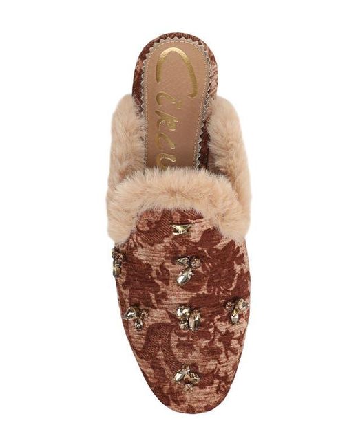 Circus by Sam Edelman Brown Tillie Faux Fur Trim Mule