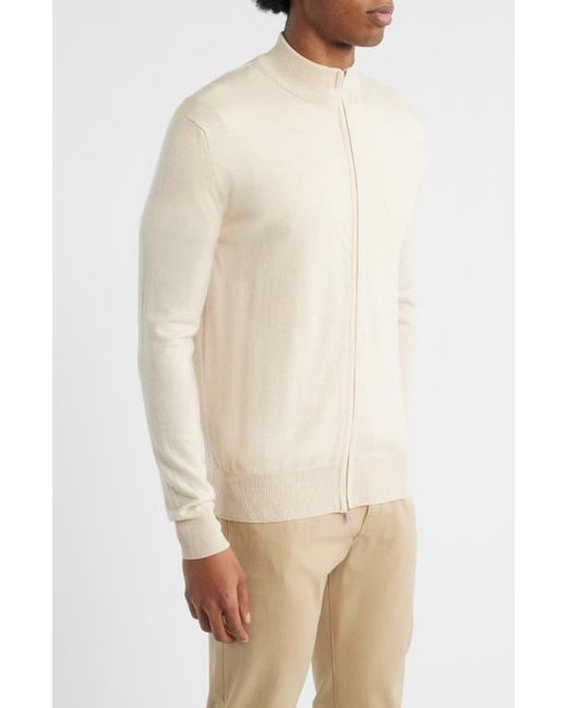 Aurélien Natural Cashwool Full Zip Sweater for men
