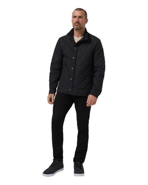 Travis Mathew Black Highlander Quilted Twill Jacket for men