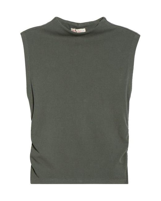Marine Layer Green Lexi Sleeveless Mock Neck Top