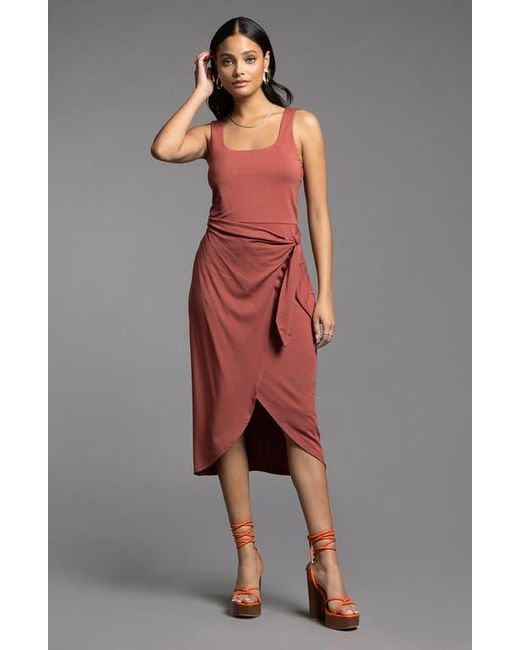 WEEKEND LOS ANGELES Red Aubrielle Sidetie Knit Dress